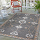 Indoor/Outdoor Sedona SN16 Charcoal Machine Washable 8' x 10' Rug