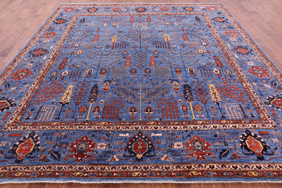 11' Square Handmade Persian Ziegler Wool Rug - Q12889