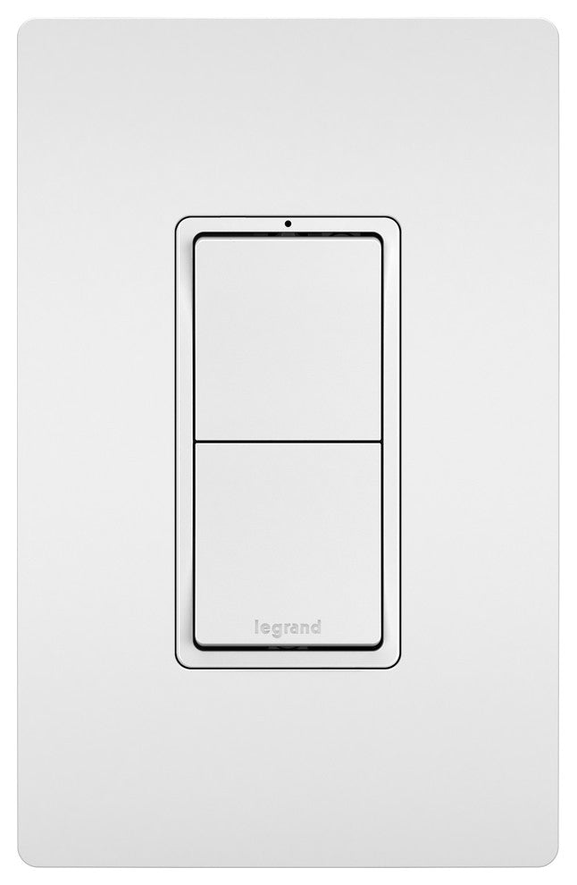Two Single Pole Switches, White