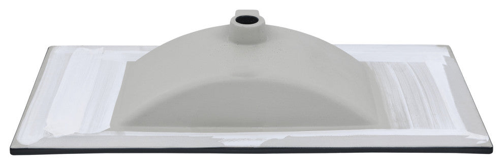 36" Ceramic Vanity Sink Top, Matte Black With 3 Holes