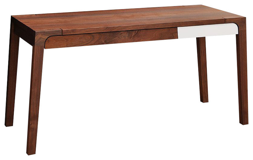Solid Walnut Modern Desk, Winnie Desk by  Iannone