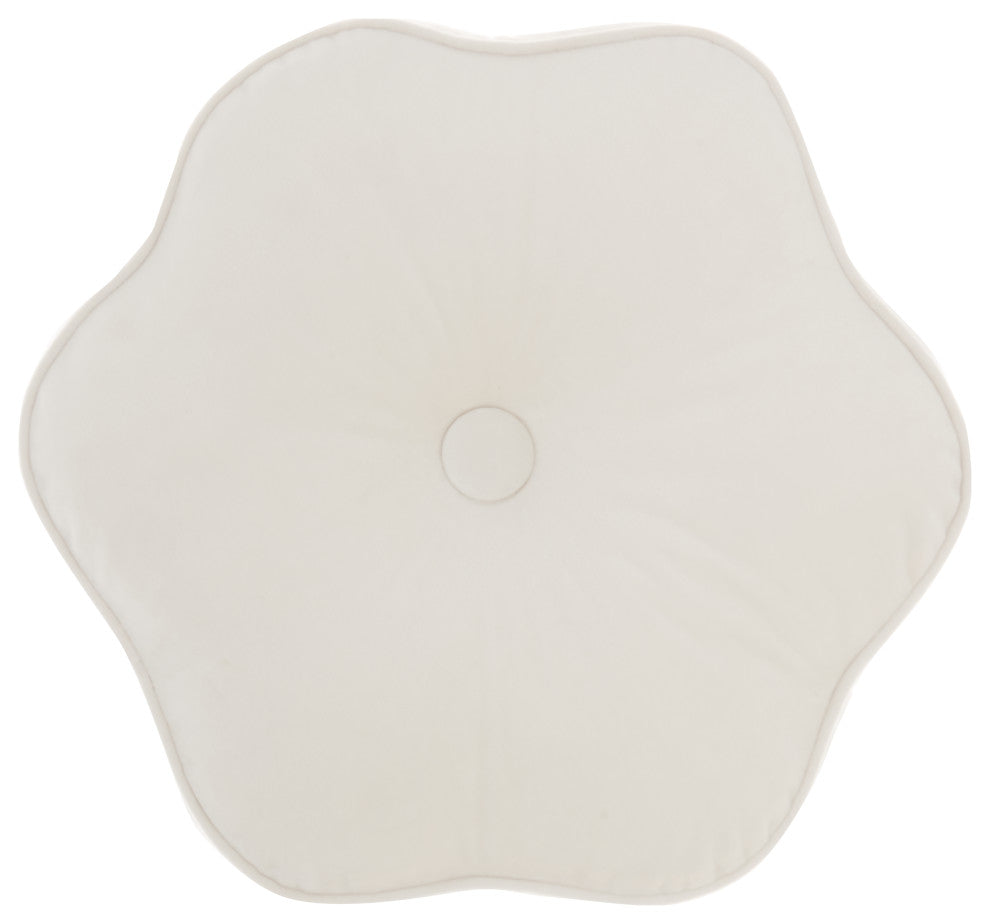 Mina Victory QY068 Throw Pillow, Cream, 16" x 16"Round