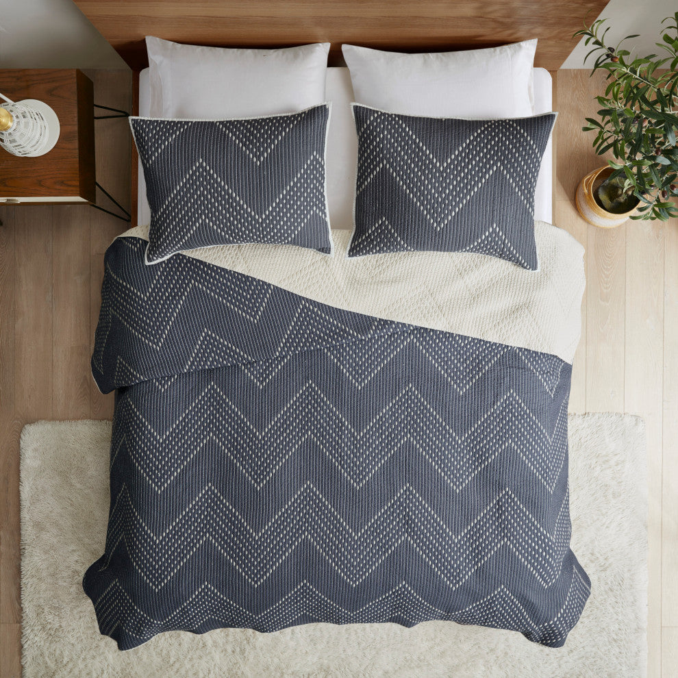 INK+IVY Pomona 3 Piece Coverlet Mini Set, King/California King