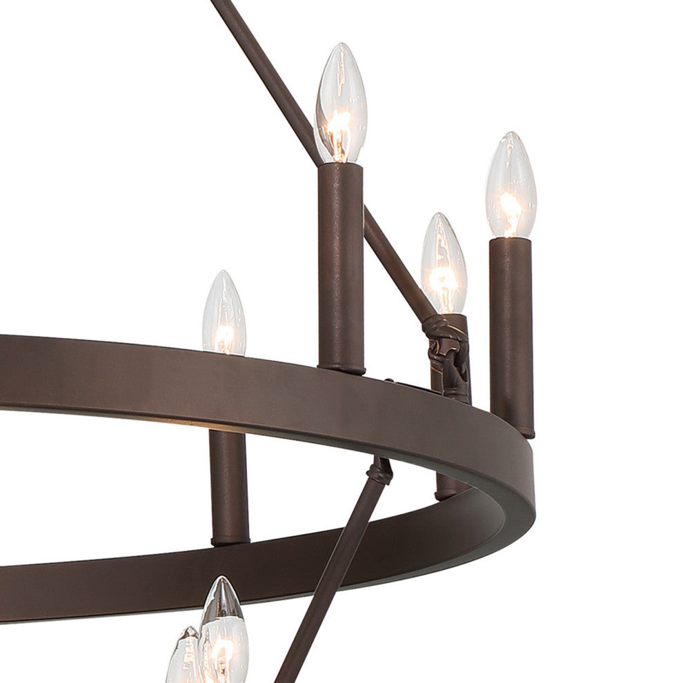 Vanity Art 20-Light Wagon Wheel Chandelier, Oil Rubbed Bronze