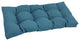42"X19" Squared Solid Spun Polyester Tufted Loveseat Cushion, Sea Blue