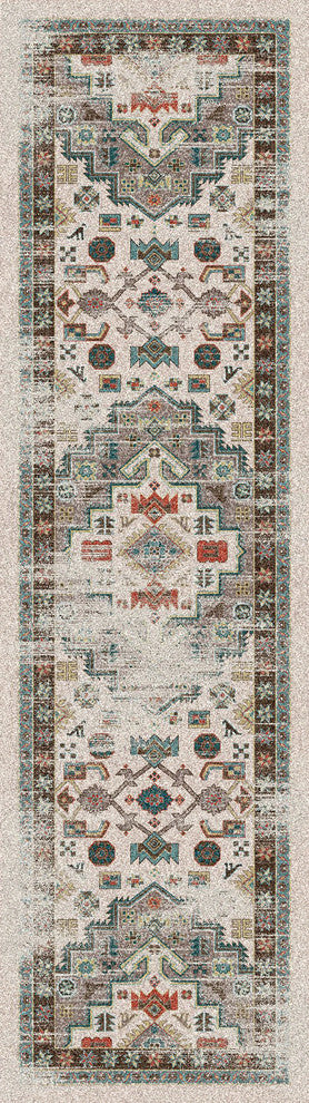 Persian Version OKA Light Distressed Area Rug, 2'1"x7'8"