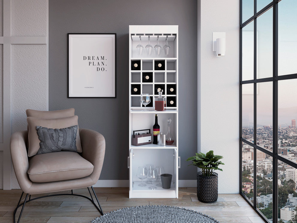 Illinois Bar Cabinet, White