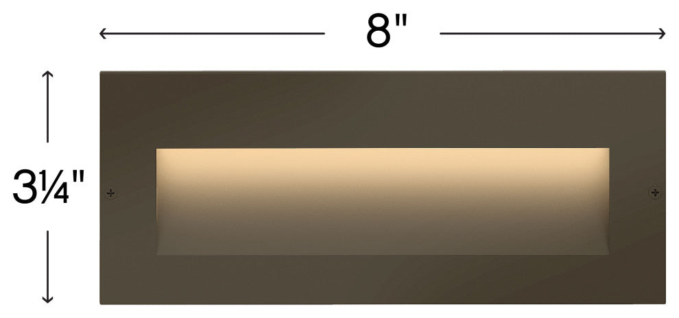 Hinkley Taper Landscape Light, Bronze, Wide Horizontal Step Light
