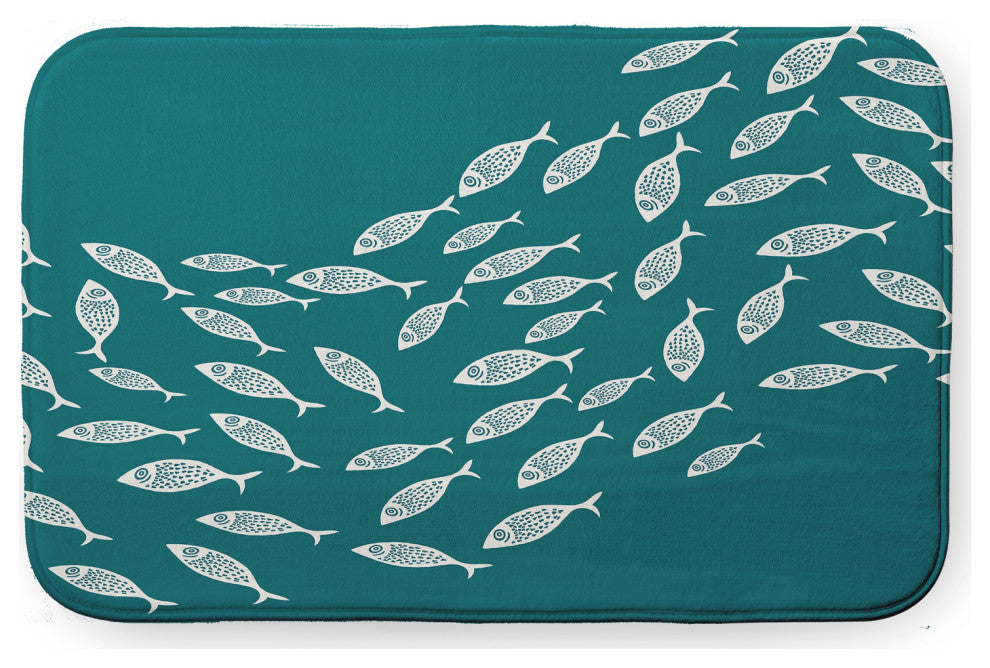 24" x 17" Escuela Bathmat, Ocean Teal