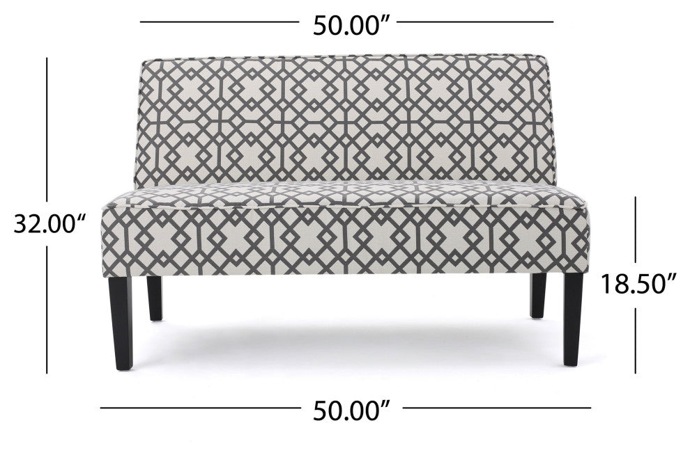 Charlotte Modern Fabric Loveseat