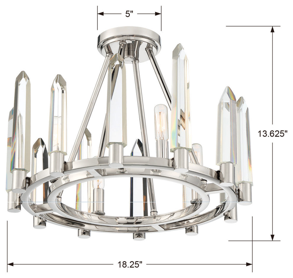 Crystorama Lighting Group WAT-B2004 Watson 4 Light 18"W - Polished Nickel
