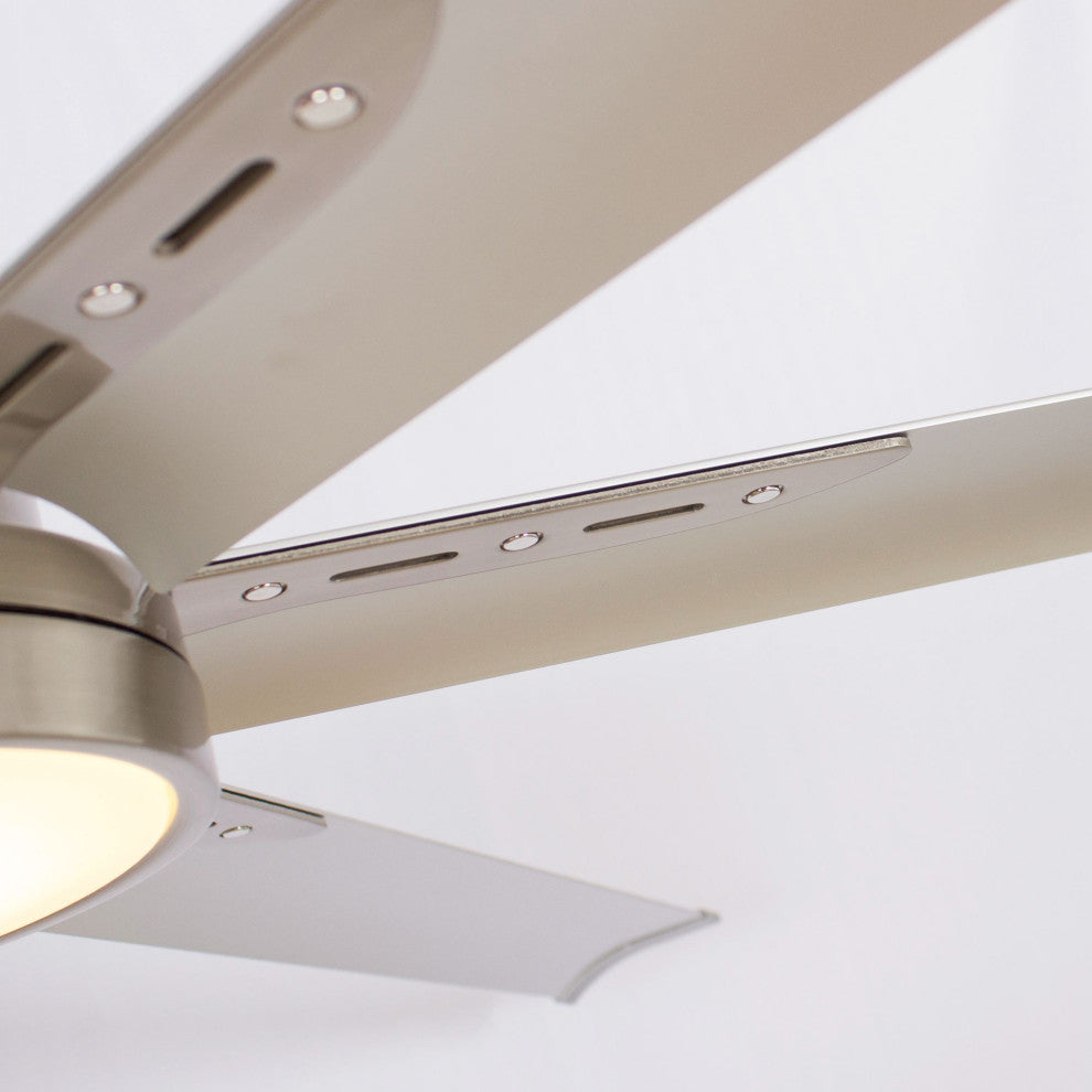 65 in Brushed Nickel Modern LED Ceiling fan with 6 Blades