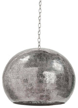 Pierced Metal Sphere Pendant (Polished Nickel)