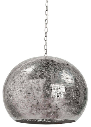 Pierced Metal Sphere Pendant (Polished Nickel)