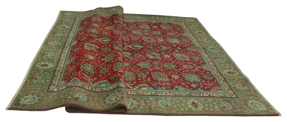 Fine Vintage Distressed Ceolbeor Red Rug