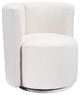 White Plush Accent Chair