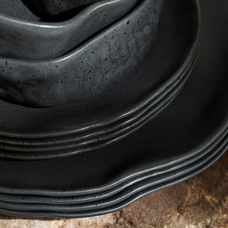 Stone by Mercer Project ATIK Stoneware 32 Piece Dinnerware Set, Black Speckled