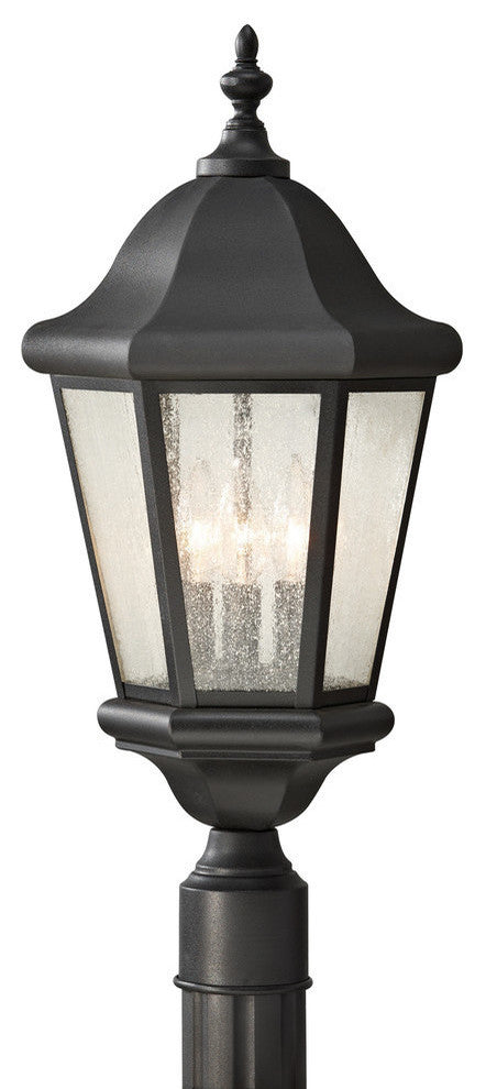 Sea Gull Martinsville 3-LT Outdoor Post Lantern OL5907BK - Black