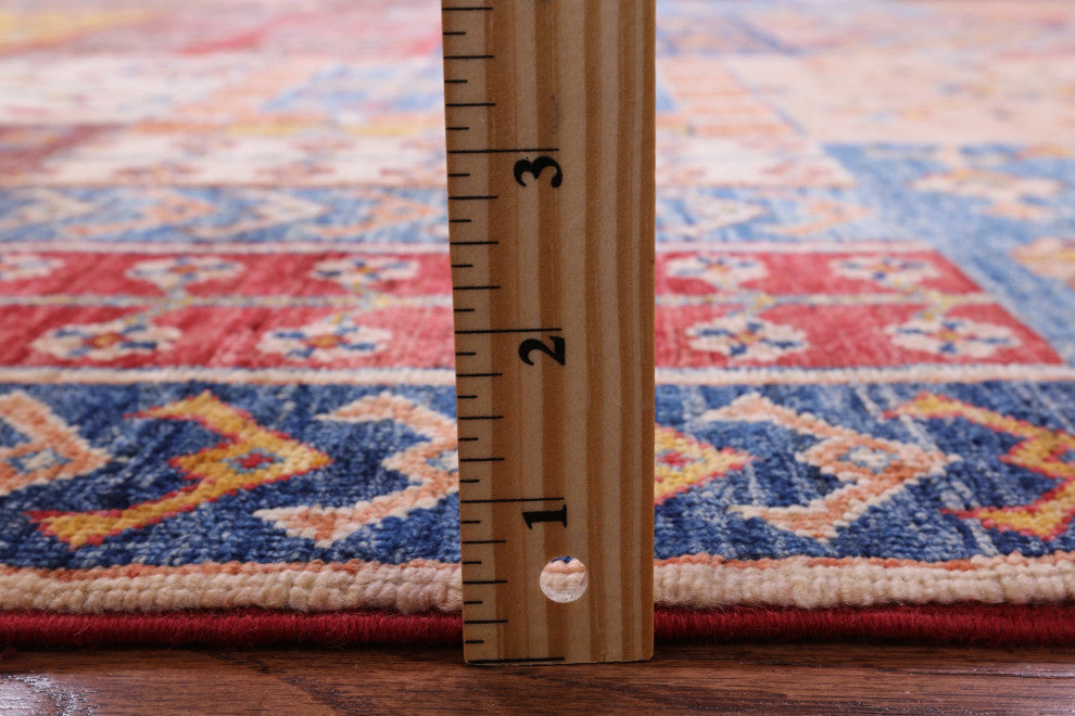 6' 0" X 8' 0" Super Kazak Hand-Knotted Wool Rug Q11082