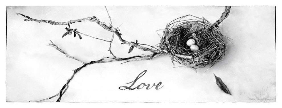 "Nest and Branch II Love" Digital Paper Print by Debra Van Swearingen, 42"x16"