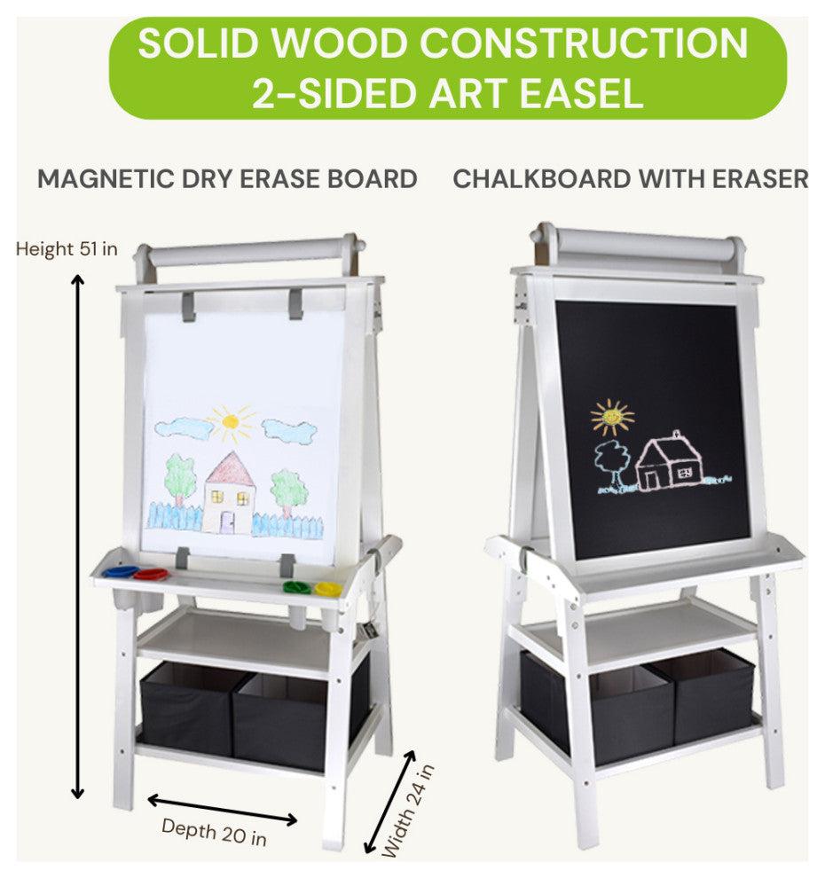 Little Partners Deluxe Learn and Play Art Center, Soft White
