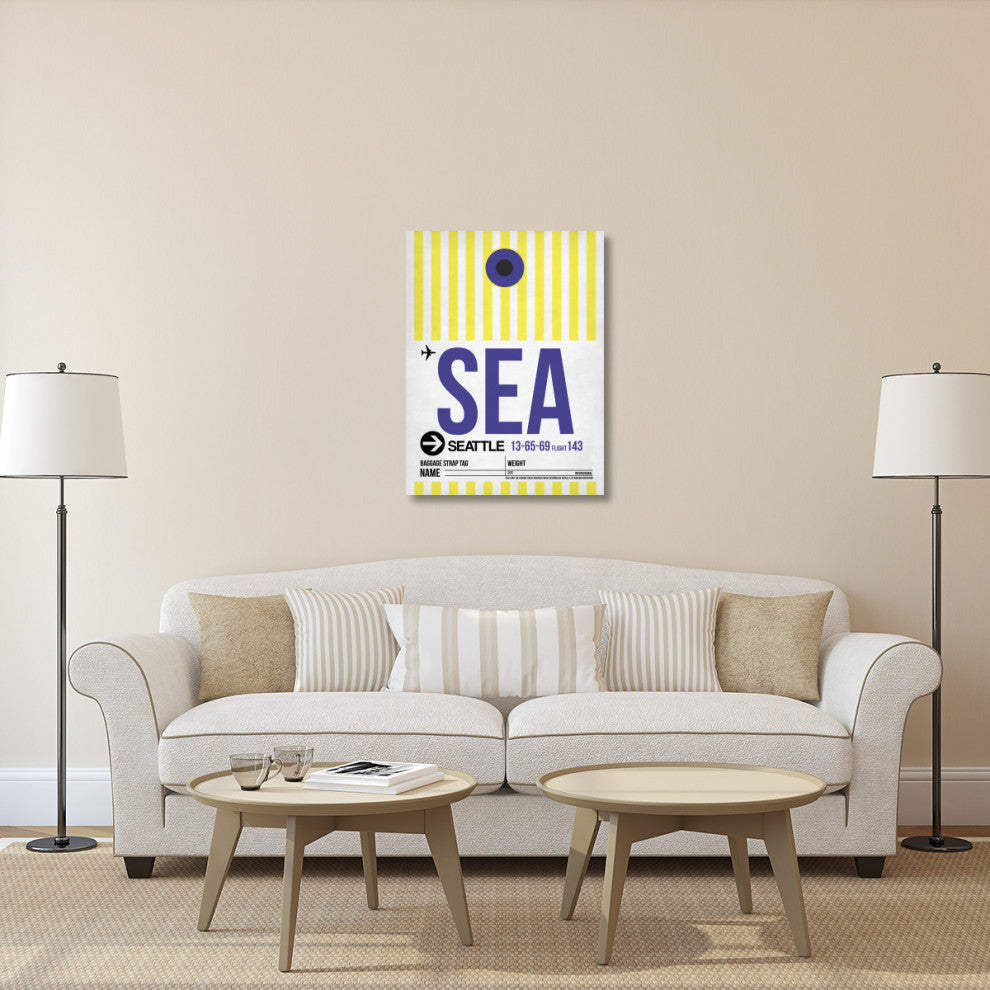 "SEA Seattle Luggage Tag 1" Fine Art Print