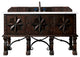 Balmoral 60" Antique Walnut Single Vanity, 3 Cm Arctic Fall Solid Surface Top