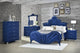 Dante Bed, Blue Velvet, Eastern King
