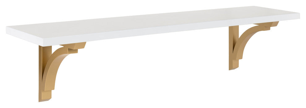 Corblynd Traditional Wood Wall Shelf, White, 36