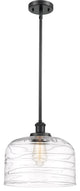 Innovations 916-1S-BK-G713-L-LED Bell 1 Light 8" Mini Pendant, Matte Black