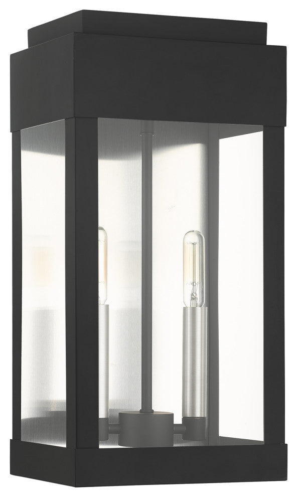 Black Transtional,  Modern Classic, Outdoor Wall Lantern