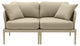 Kapri Taupe Modular Outdoor Loveseat Taupe