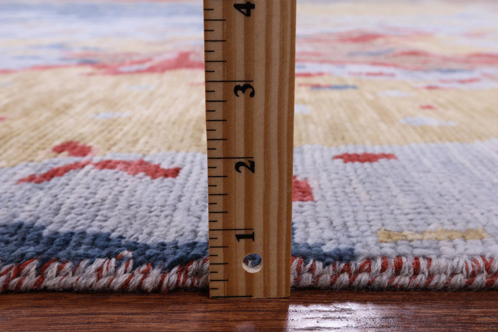 10' 0" X 14' 0" Abstract Hand Knotted Wool Rug Q8985