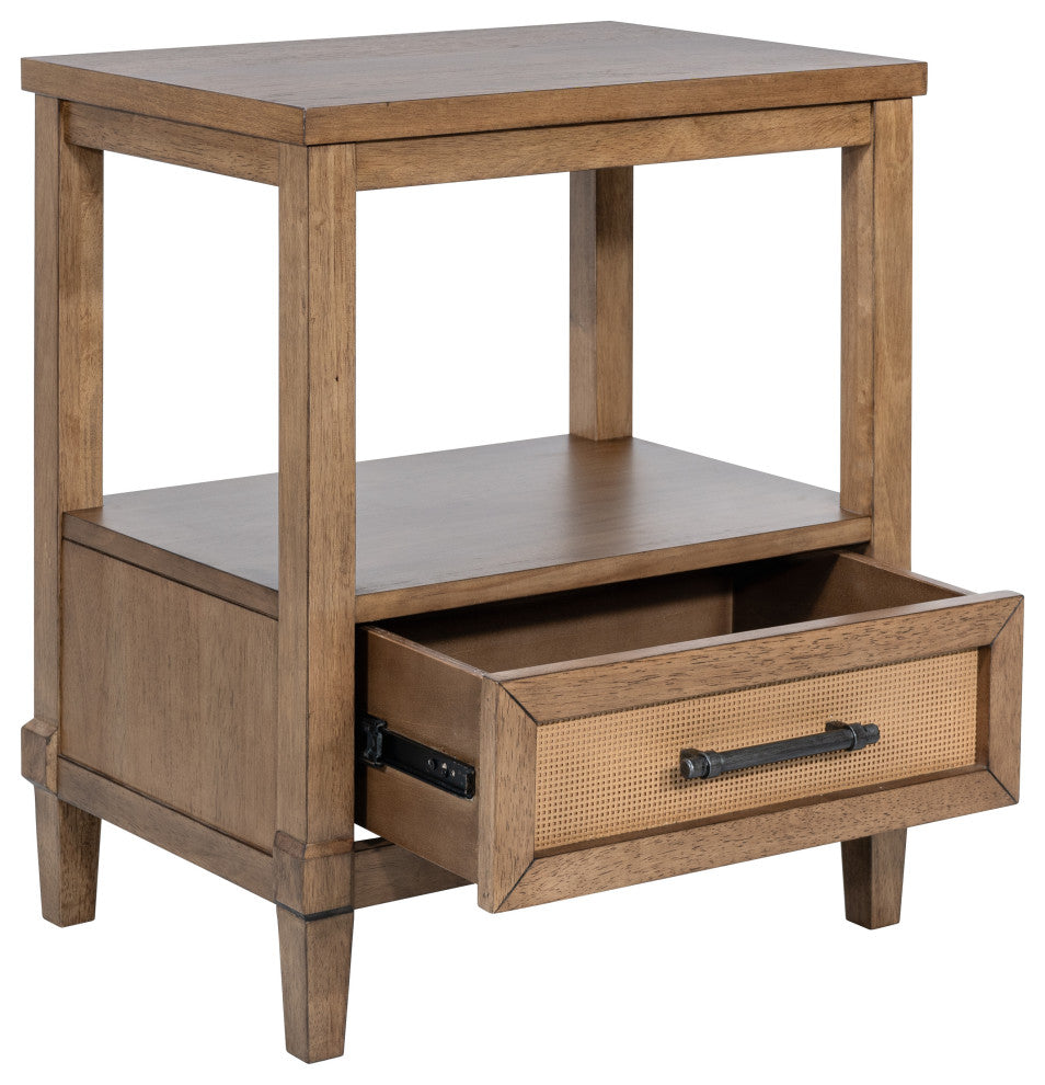 Martha Stewart Salina Accent Cabinet, Bed, Nightstand, Almond, Nightstand