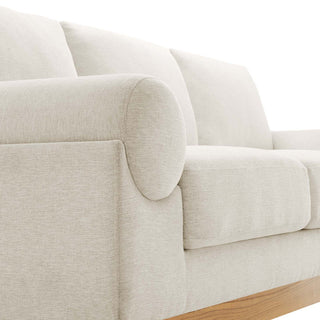Oasis Upholstered Fabric Sofa - Ivory