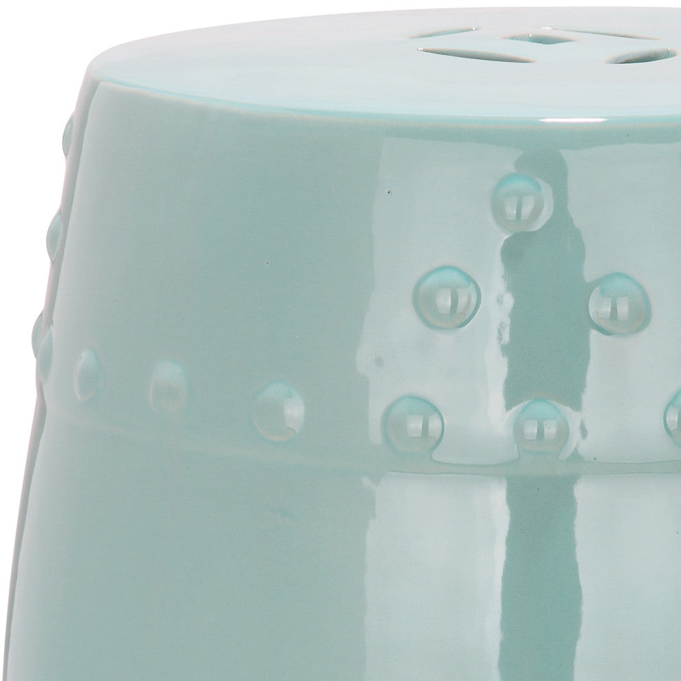 Safavieh Modern Ming Garden Stool, Light Aqua