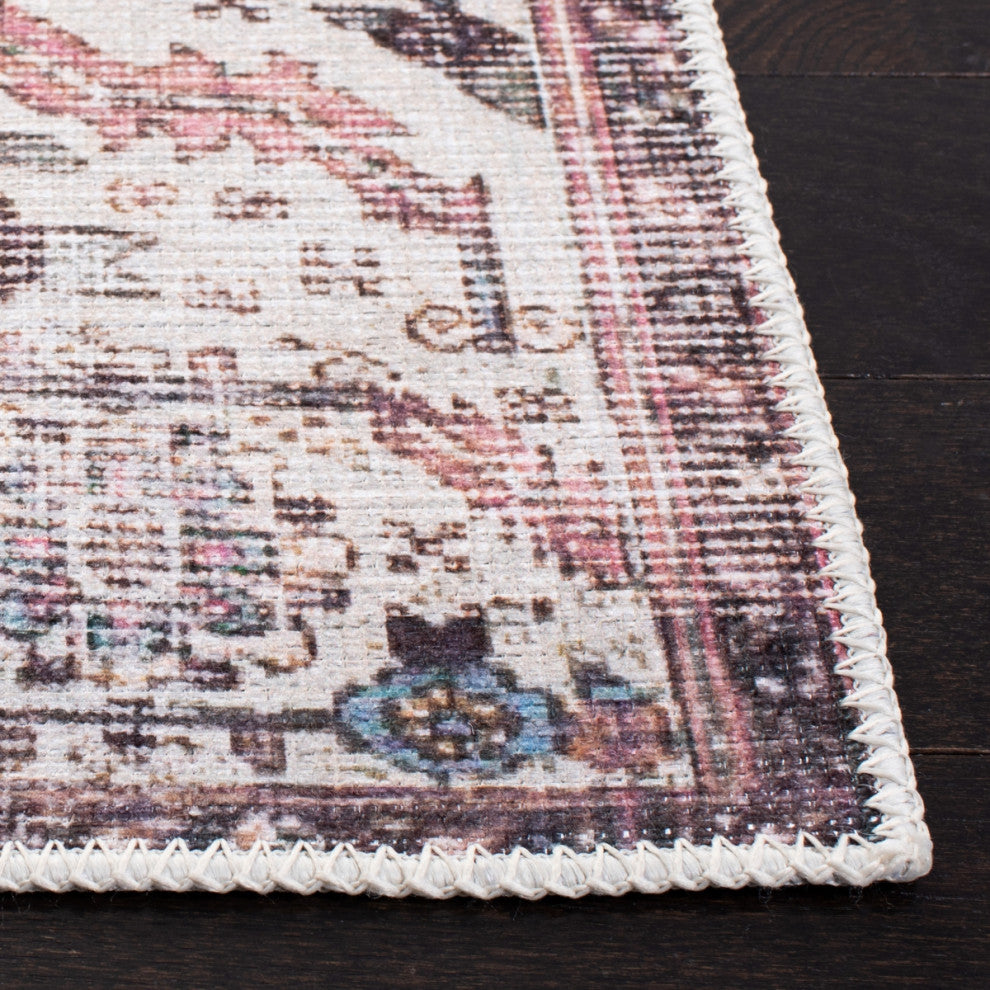 Safavieh Serapi SEP357 Rug Machine-Washable, Ivory/Pink, 4'x6'
