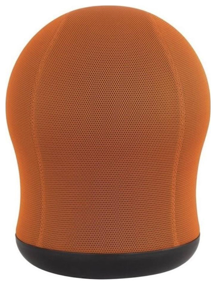 Pemberly Row Contemporary Swivel Ball Office Chair in Orange