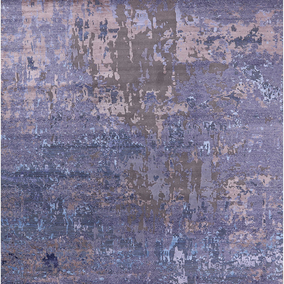 Ahgly Company Indoor Square Mid-Century Modern Area Rugs, 4' Square