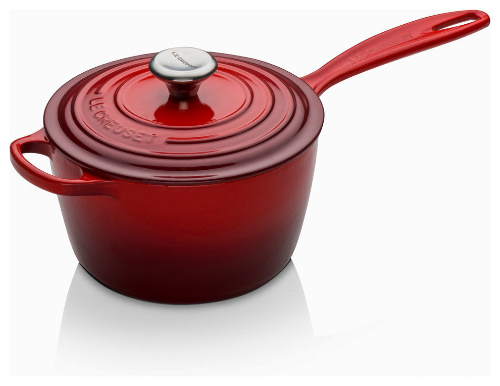Le Creuset Signature Cast Iron Saucepan, 18 cm, Cerise