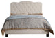 Andrea Upholstered Panel Bed, Beige, Queen