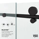 VIGO Elan E-Class 56" to 60" W x 76" H Frameless Sliding Shower Door, Matte Black, Fluted Glass, Left