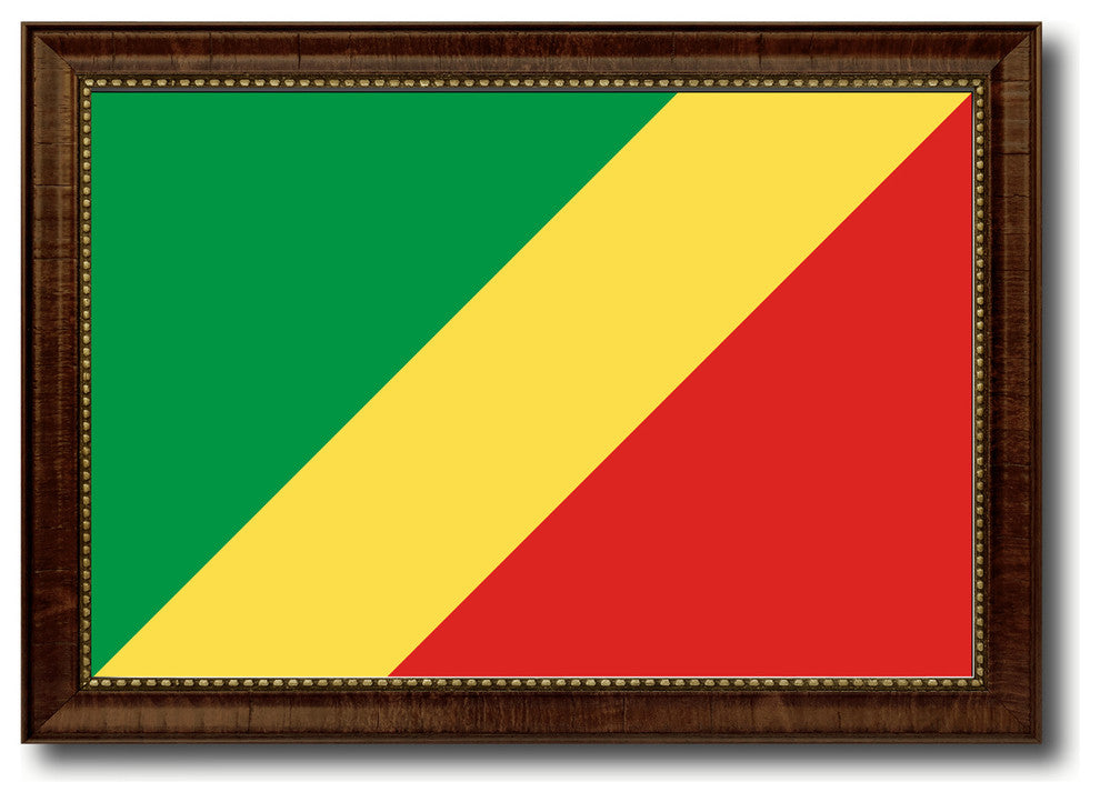 Congo Republic Country Flag Canvas Print, 21"x30"