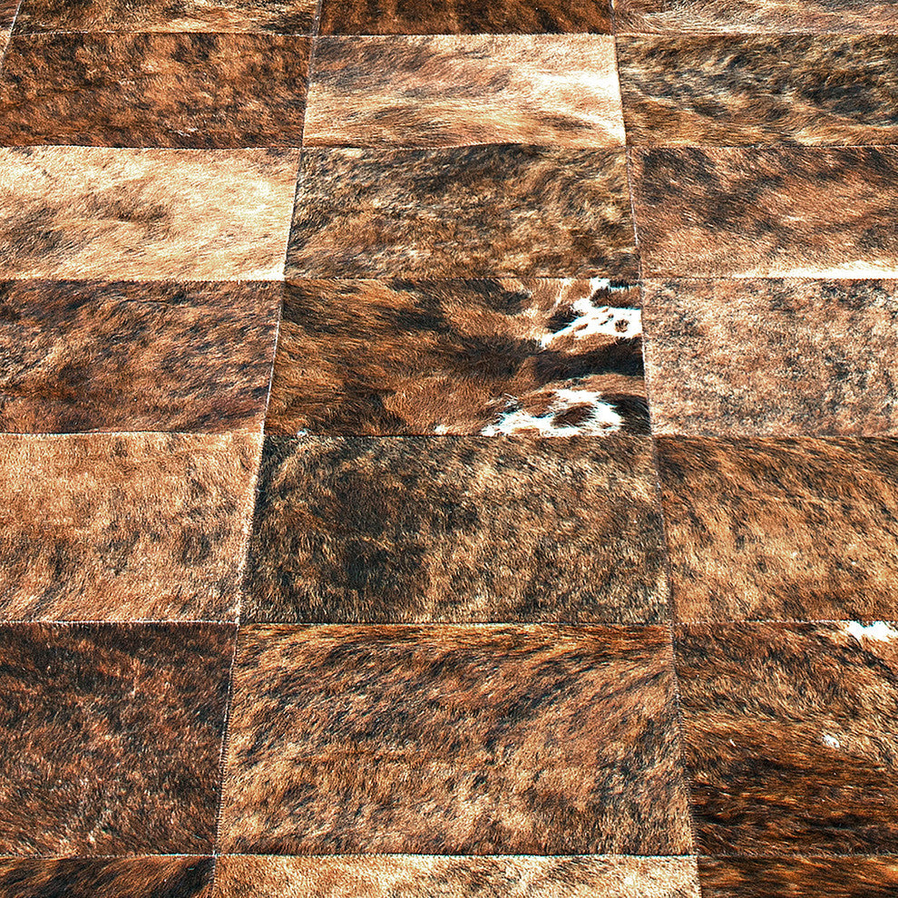 Cowhide Patchwork Rug, Icarus, Jasper, 12'x15'