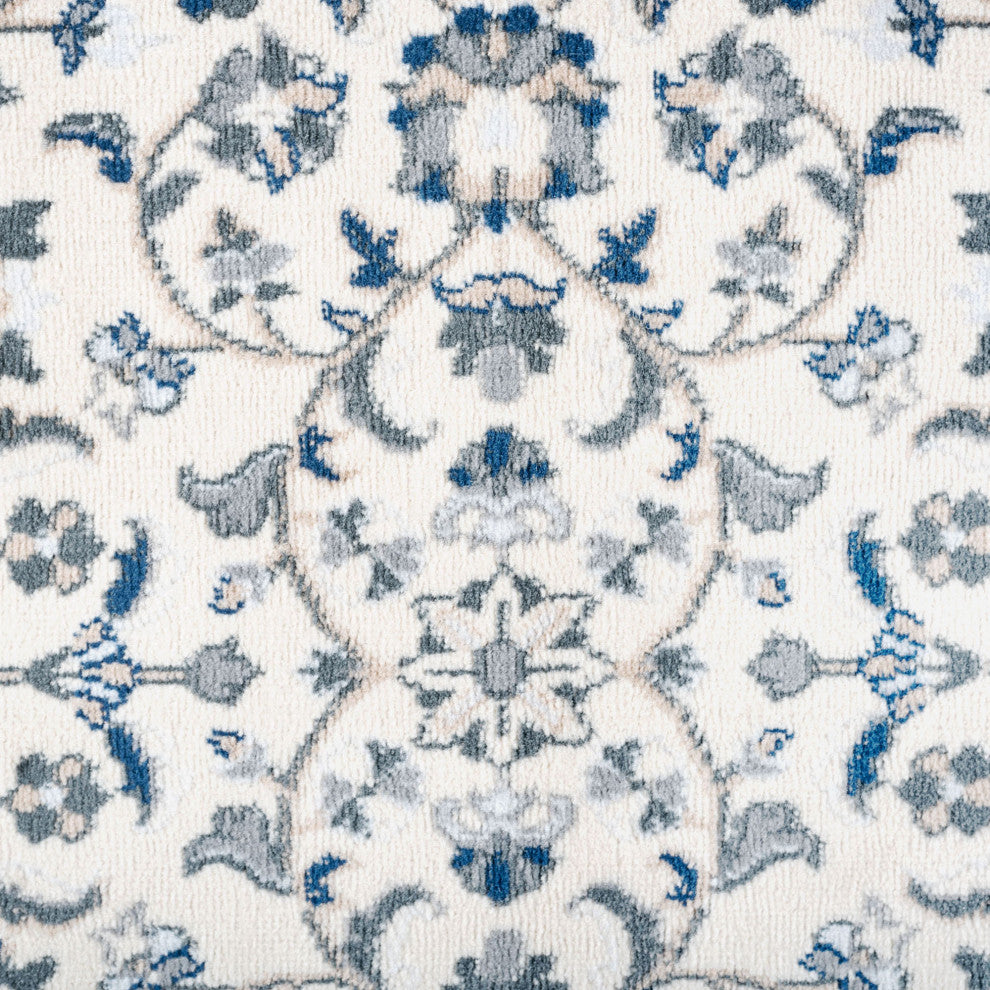 Tessie Traditional Floral Cream Rectangle Area Rug, 5'x7'