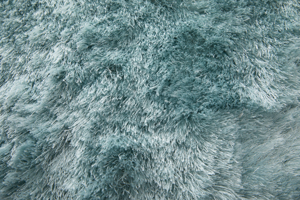 Weave & Wander Armada Plush Shag Rug, Light Aqua, 4'9"x7'6"