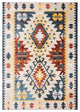 Aqua Mosaic Area Rug, Taupe/Copper, 6'x9'