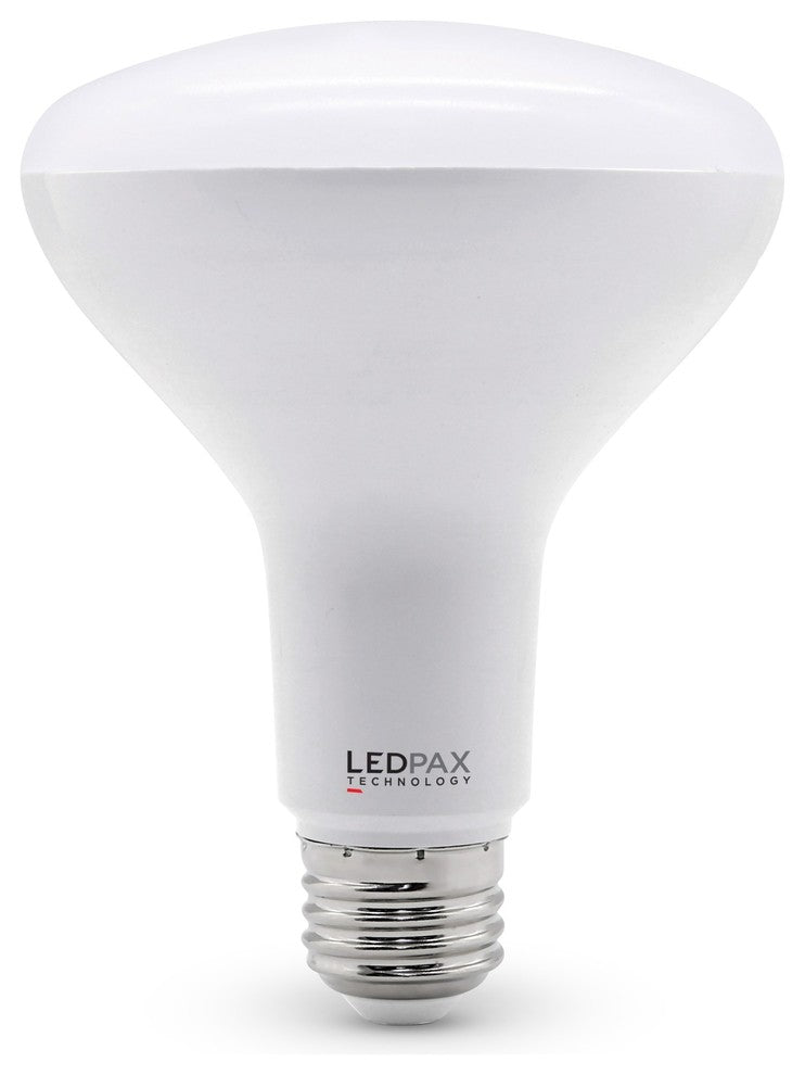 LEDPAX BR30 Dimmable LED Bulb, 9W, 4000K, 650 Lumens, CRI 80, ES Cert, Set of 4