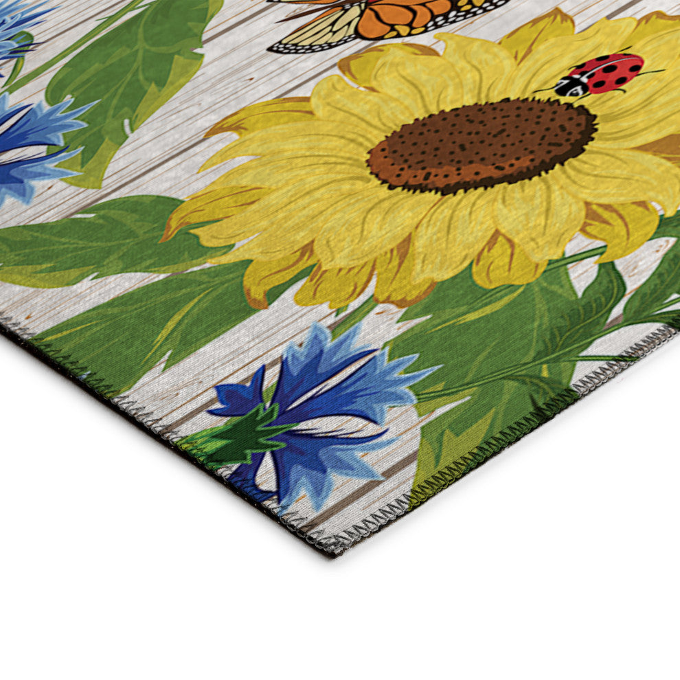 Indoor/Outdoor Kendall KE16 Putty Machine Washable 8' x 8' Round Rug