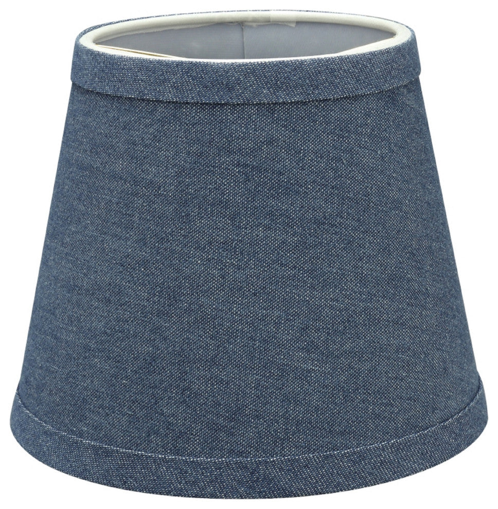 32863-2  Hardback Empire Chandelier Clip On Lamp Shade Washing Blue 4"x6"x5"